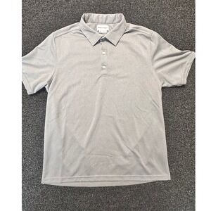 Ministry of Supply Apollo Polo Shirt Mens XXL Gray Short Sleeve PCM Tech Top